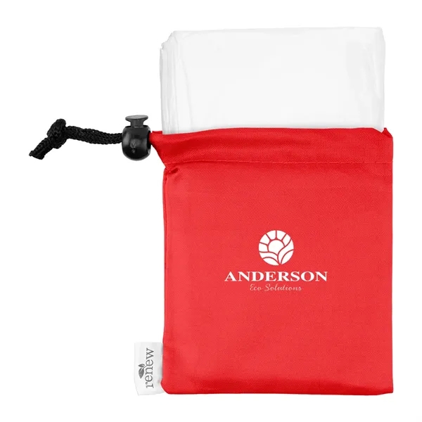 Hooded poncho with a rPET drawstring pouch.... from ASI 61125 Hit Promotional Products / Hit®