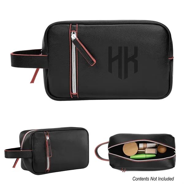Toiletry bag with zippered main compartment, front zippered pocket and carry... from ASI 61125 Hit Promotional Products / Hit®