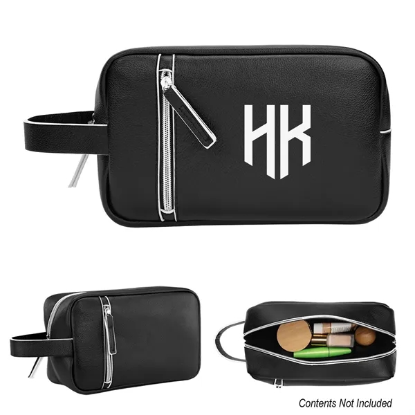 Toiletry bag with zippered main compartment, front zippered pocket and carry... from ASI 61125 Hit Promotional Products / Hit®