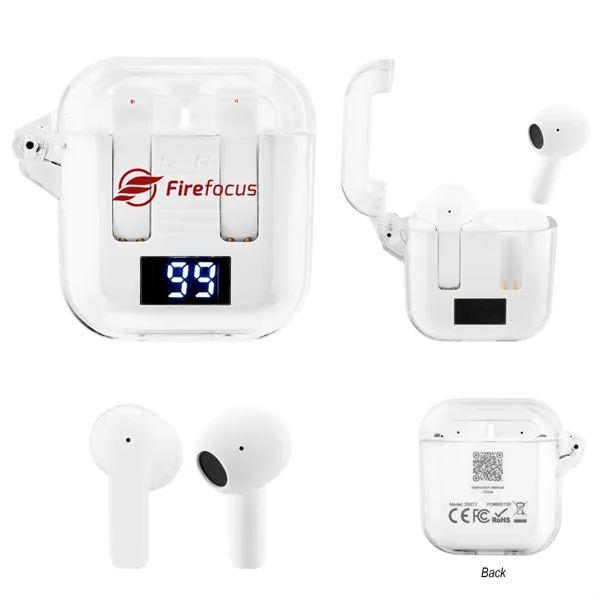 Wireless earbuds with digital power display.... from ASI 61125 Hit Promotional Products / Hit®