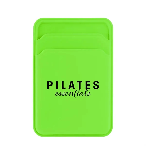 Silicone phone wallet with two card slots; compatible with magnetic phones.... from ASI 61125 Hit Promotional Products / Hit®