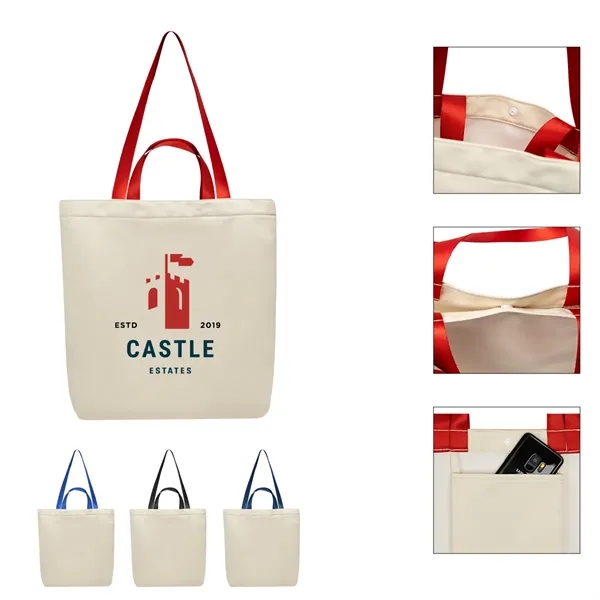 4" x 14.75" x 17.75" polyester tote bag with handles and... from ASI 61125 Hit Promotional Products / Hit®