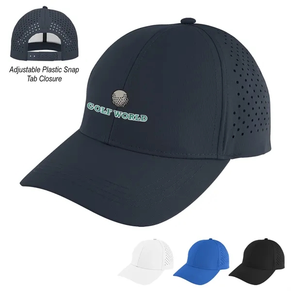 6 panel cap made from 100% rPET with perforated back panels... from ASI 61125 Hit Promotional Products / Hit®
