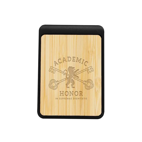 Clip with spring-loaded hinge, bamboo accent and magnetic back side.... from ASI 61125 Hit Promotional Products / Hit®