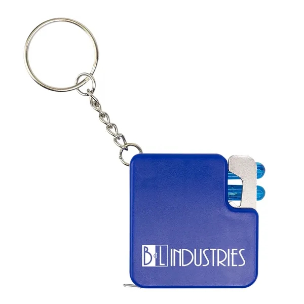 Key chain with 3' tape measure, bottle opener, flat head/Phillips head... from ASI 61125 Hit Promotional Products / Hit®
