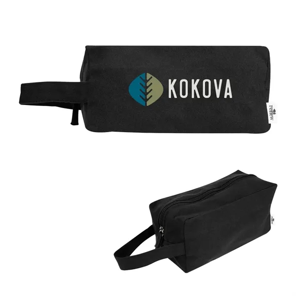 Recycled cotton toiletry bag with zippered main compartment and handle.... from ASI 61125 Hit Promotional Products / Hit®