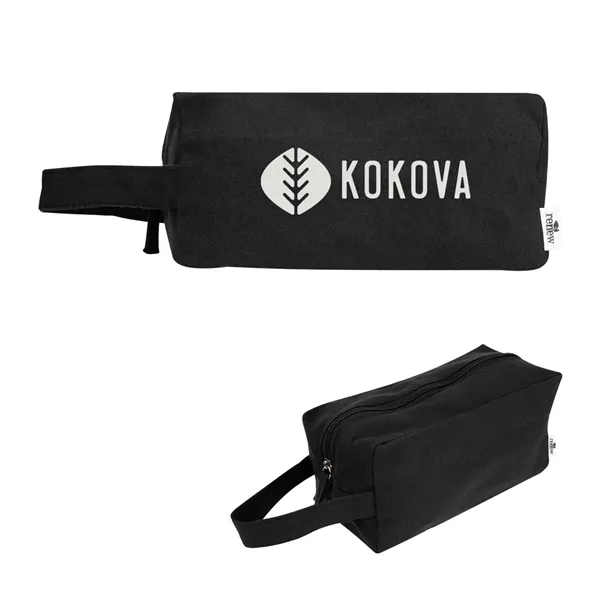 Recycled cotton toiletry bag with zippered main compartment and handle.... from ASI 61125 Hit Promotional Products / Hit®