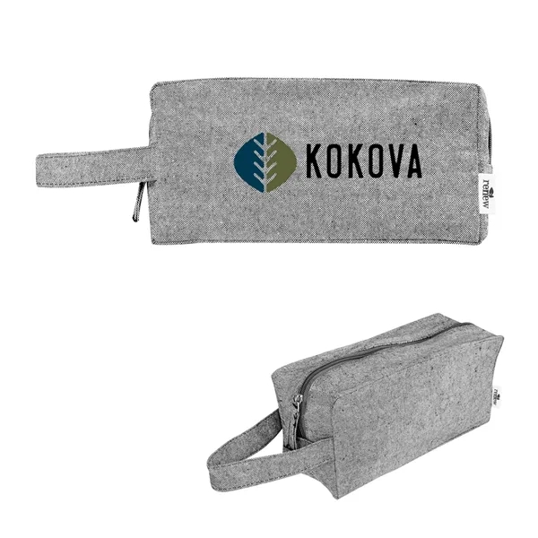 Recycled cotton toiletry bag with zippered main compartment and handle.... from ASI 61125 Hit Promotional Products / Hit®