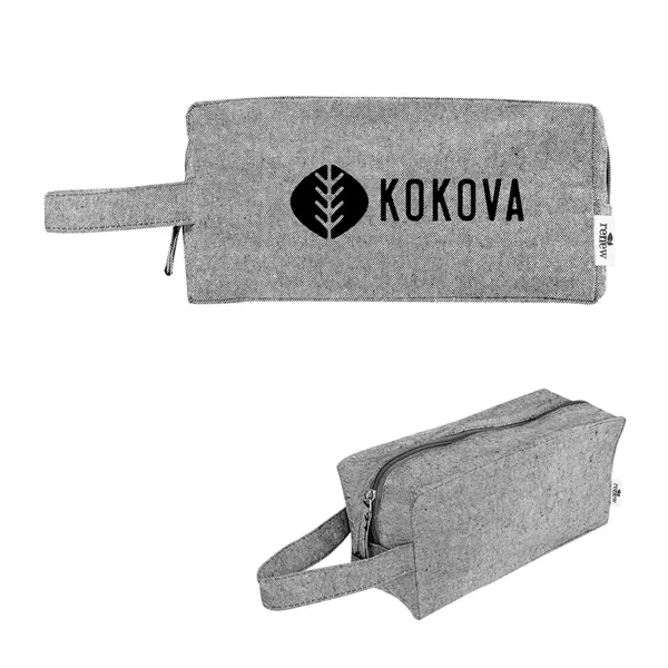 Recycled cotton toiletry bag with zippered main compartment and handle.... from ASI 61125 Hit Promotional Products / Hit®