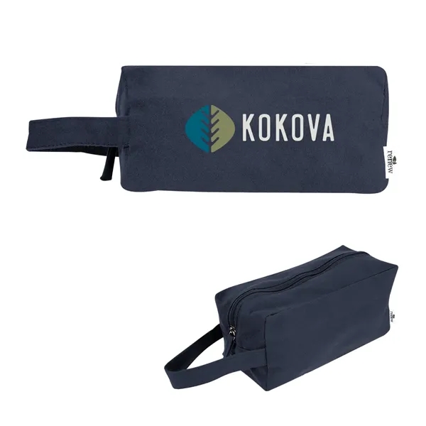 Recycled cotton toiletry bag with zippered main compartment and handle.... from ASI 61125 Hit Promotional Products / Hit®