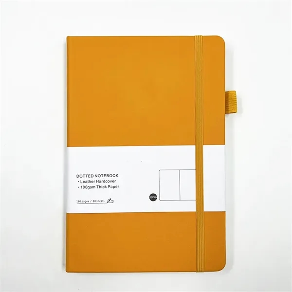 L8.5" x W5.8", A5 size 100gsm thick dotted paper, leather cover... from ASI 64845 Kin Image Inc / Himmers International Inc. DBA Kin Image Inc