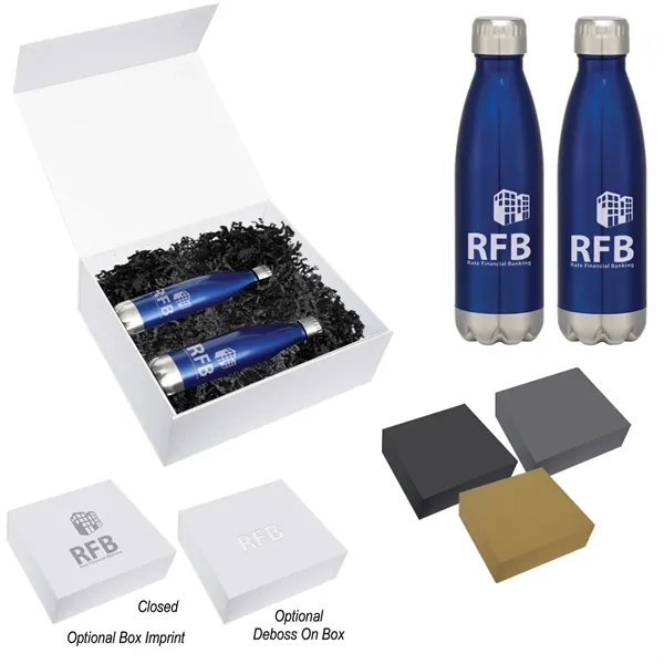 Set of two 16 oz. stainless steel bottles... from ASI 61125 Hit Promotional Products / Hit®