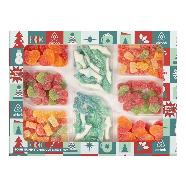 Sour Gummy Charcuterie Tray in Custom Box... from ASI 44900 NC Custom (CI/Lanco) / Chocolate Inn