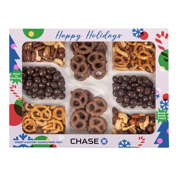 Sweet and Savory Charcuterie Tray in Custom Box... from ASI 44900 NC Custom (CI/Lanco) / Chocolate Inn