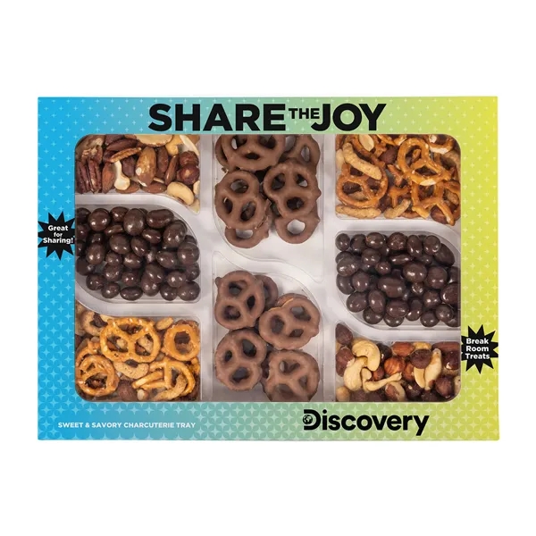 Sweet and Savory Charcuterie Tray in Custom Box... from ASI 44900 NC Custom (CI/Lanco) / Chocolate Inn