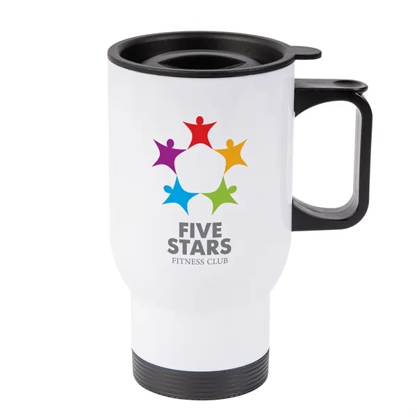 14 oz. insulated stainless steel travel mug with full color imprinting.... from ASI 44900 NC Custom (CI/Lanco) / Lanco