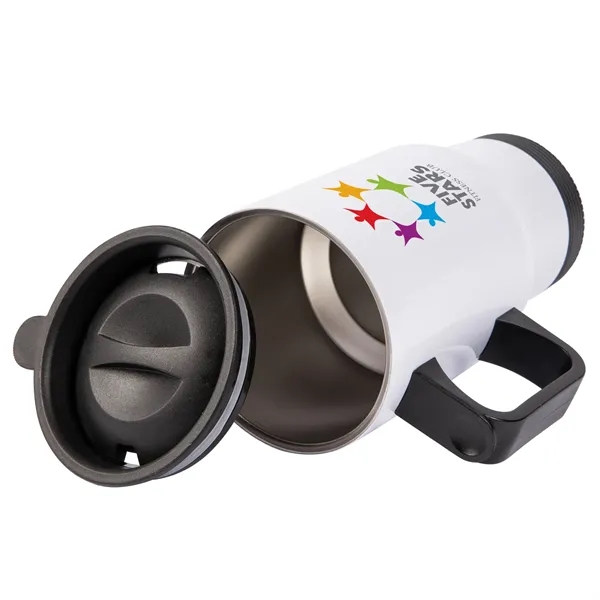 14 oz. insulated stainless steel travel mug with full color imprinting.... from ASI 44900 NC Custom (CI/Lanco) / Lanco