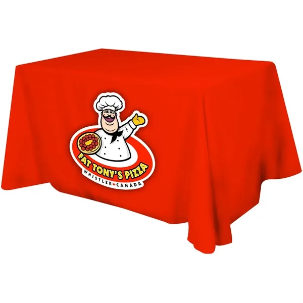 4-sided full-color table cover measuring 104" x 86" rPET polyester. Washable,... from ASI 61966 HPG / Beacon Promotions