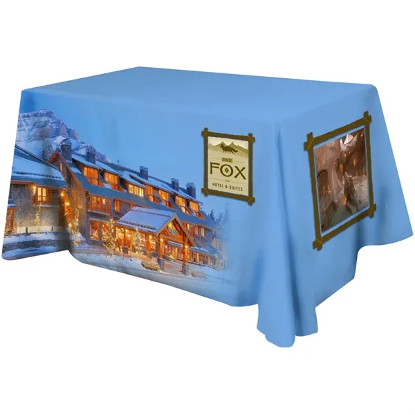 4-sided full-color table cover measuring 104" x 86" rPET polyester. Washable,... from ASI 61966 HPG / Beacon Promotions