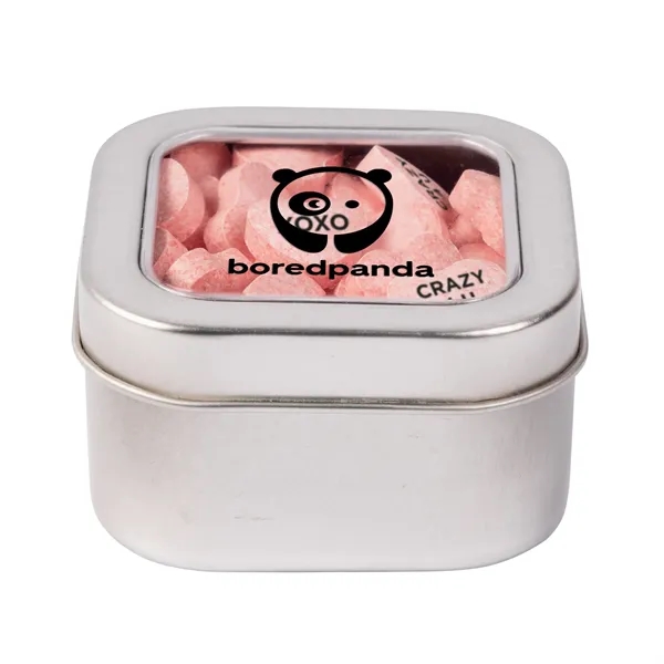 Large Metal Tin with Window Lid and Conversation Hearts... from ASI 44900 NC Custom (CI/Lanco) / Lanco