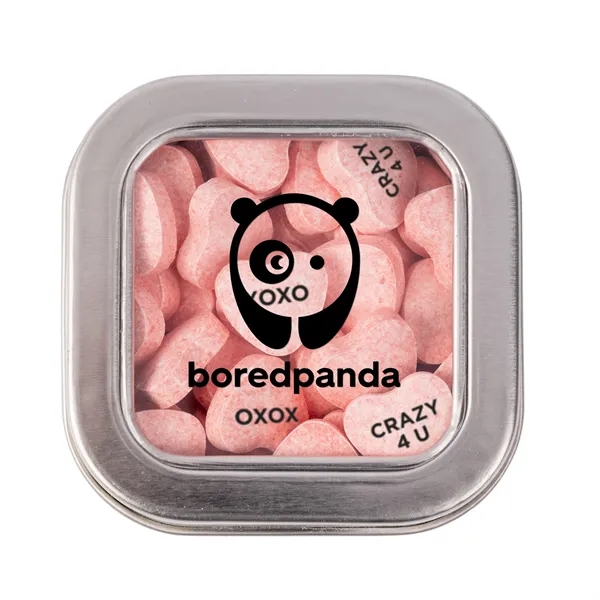 Large Metal Tin with Window Lid and Conversation Hearts... from ASI 44900 NC Custom (CI/Lanco) / Lanco