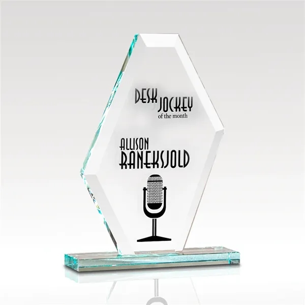 This handsome jade glass award has unique angles creating its on... from ASI 93986 Visions/Awardcraft