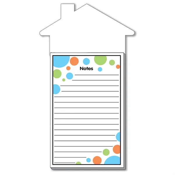 House shaped magnet featuring a 40-sheet notepad with stock design notepad... from ASI 54040 Fey Promo / Magna-Tel by Fey