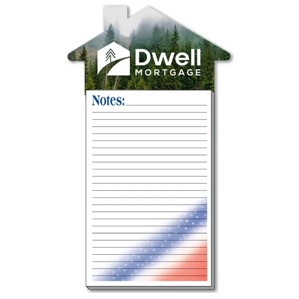 House shaped magnet featuring a 40-sheet notepad with stock design notepad... from ASI 54040 Fey Promo / Magna-Tel by Fey