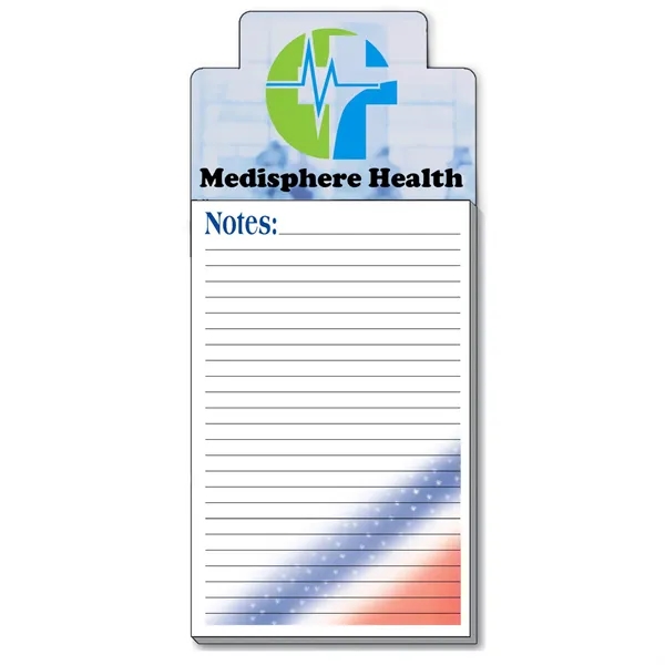 Frame-shaped magnet featuring a 40-sheet notepad with stock design attached at... from ASI 54040 Fey Promo / Magna-Tel by Fey