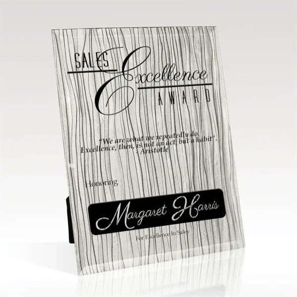 Sophisticated tones of sparkling silver radiate thought the deep-etched design with... from ASI 93986 Visions/Awardcraft