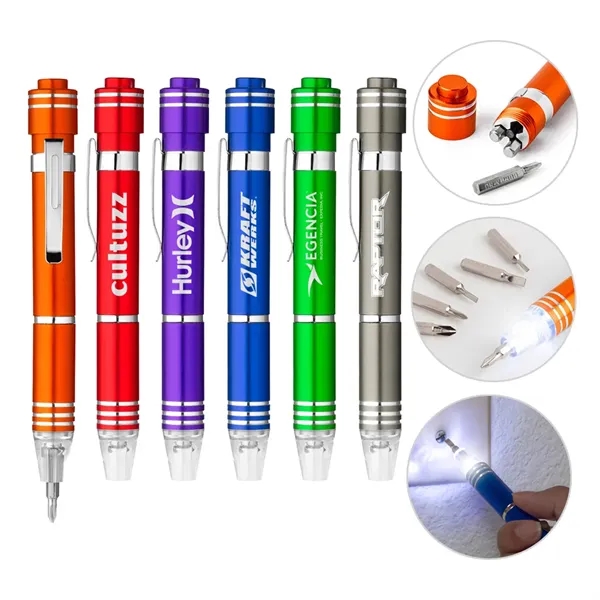 aluminum screwdriver set comes with six (6) interchangeable screw bits (3... from ASI 31517 Admart Products