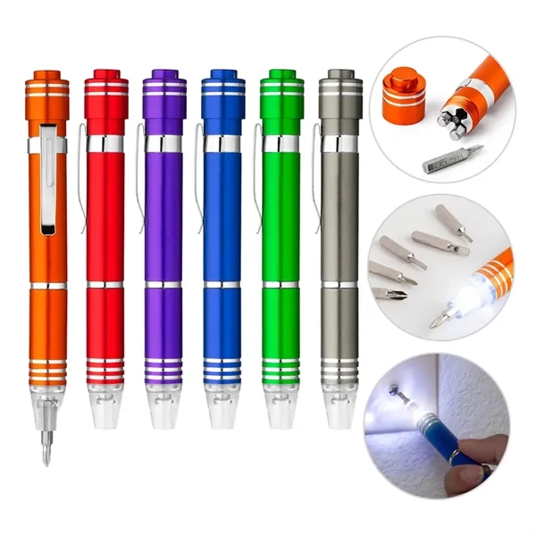 aluminum screwdriver set comes with six (6) interchangeable screw bits (3... from ASI 31517 Admart Products