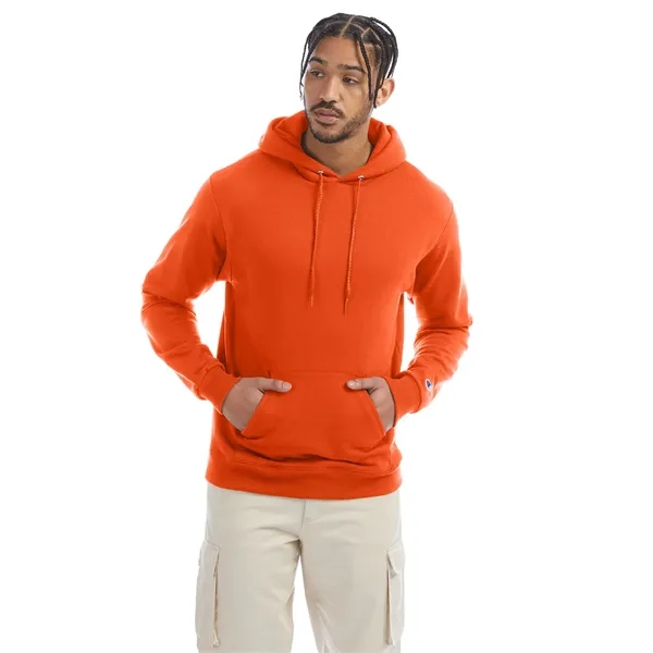 Moisture-wicking pullover hoodie with two-ply hood, dyed-to-match drawcord, and front pouch... from ASI 34063 alphabroder