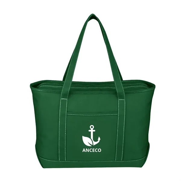 24" x 14" x 7" cotton canvas tote bag with outside... from ASI 63549 Jornik Manufacturing Corp