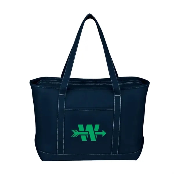 24" x 14" x 7" cotton canvas tote bag with outside... from ASI 63549 Jornik Manufacturing Corp