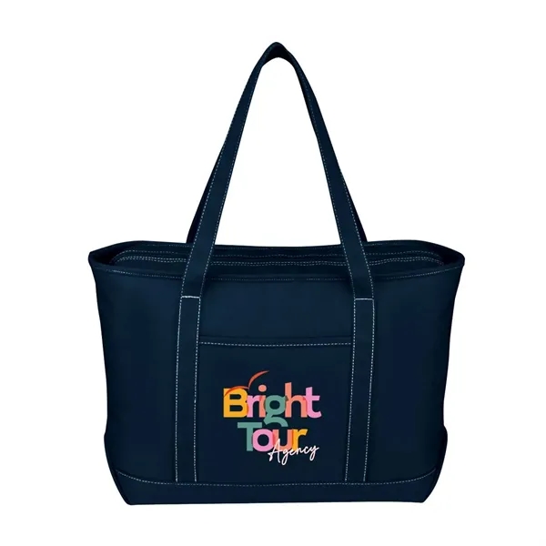 24" x 14" x 7" cotton canvas tote bag with outside... from ASI 63549 Jornik Manufacturing Corp