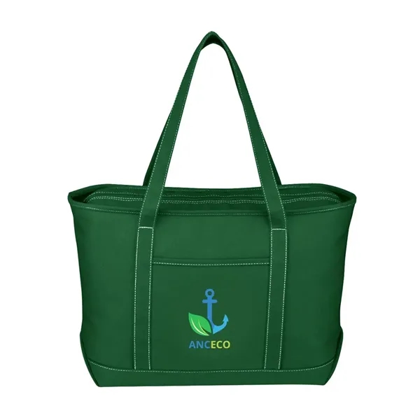 24" x 14" x 7" cotton canvas tote bag with outside... from ASI 63549 Jornik Manufacturing Corp