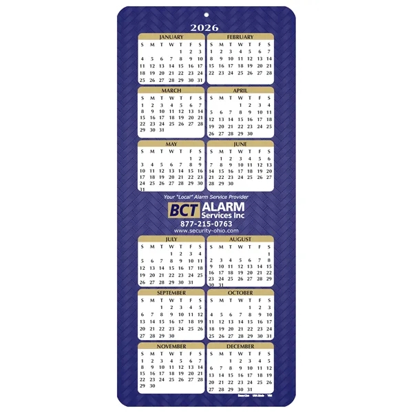 4" x 9" year-on-a-page calendar card.... from ASI 50873 Drum-Line / Drum-line Inc