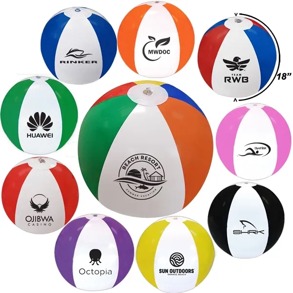 16" Inflatable Beach Balls - Ready Inventory in New Jersey -... from ASI 45100 Chulani Promotional Products, Inc