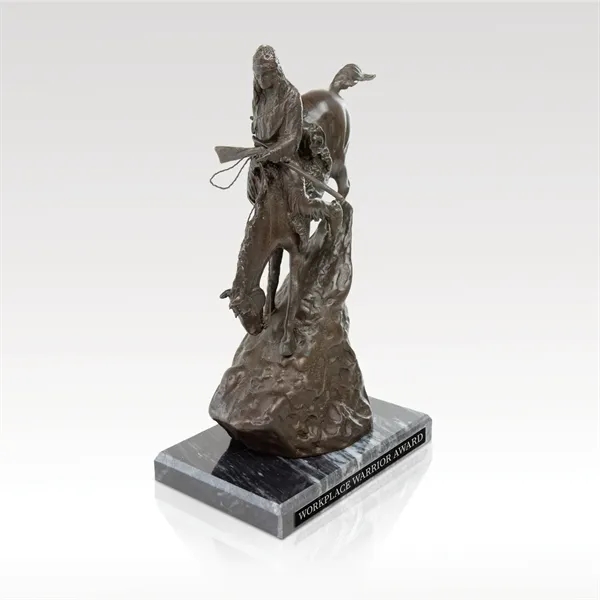 This bronze-finished brass sculpture is a dramatic depiction of the bravery... from ASI 93986 Visions/Awardcraft