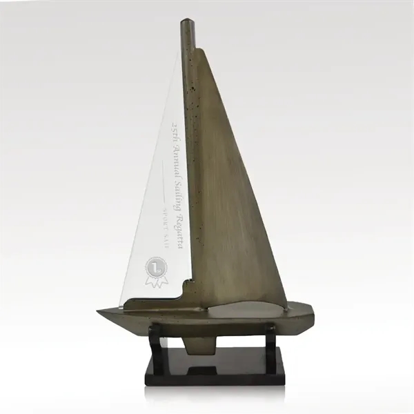 VERO captures the spirit of adventure in platinum finished wood complete... from ASI 93986 Visions/Awardcraft