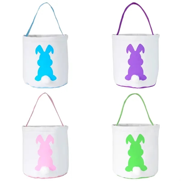 Easter eggs bunny canvas tote bag plus 1 color silkscreen on... from ASI 37218 Athena Promo (tm)