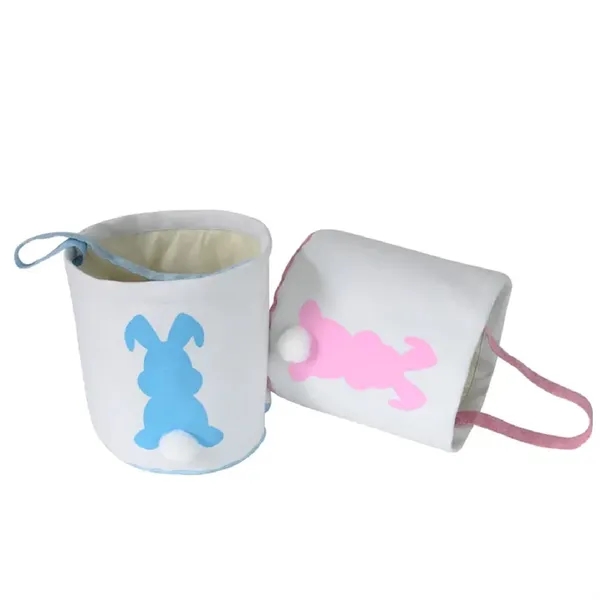 Easter eggs bunny canvas tote bag plus 1 color silkscreen on... from ASI 37218 Athena Promo (tm)