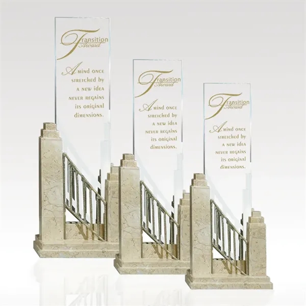 Award made using the traditional allure of marble and glass alongside... from ASI 93986 Visions/Awardcraft / Visions Awards