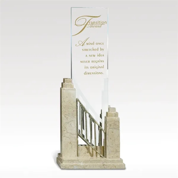 Award made using the traditional allure of marble and glass alongside... from ASI 93986 Visions/Awardcraft / Visions Awards
