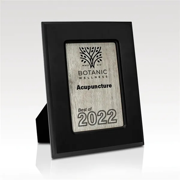 Black finished wood panel plaque with beechwood insert.... from ASI 93986 Visions/Awardcraft / Visions Awards