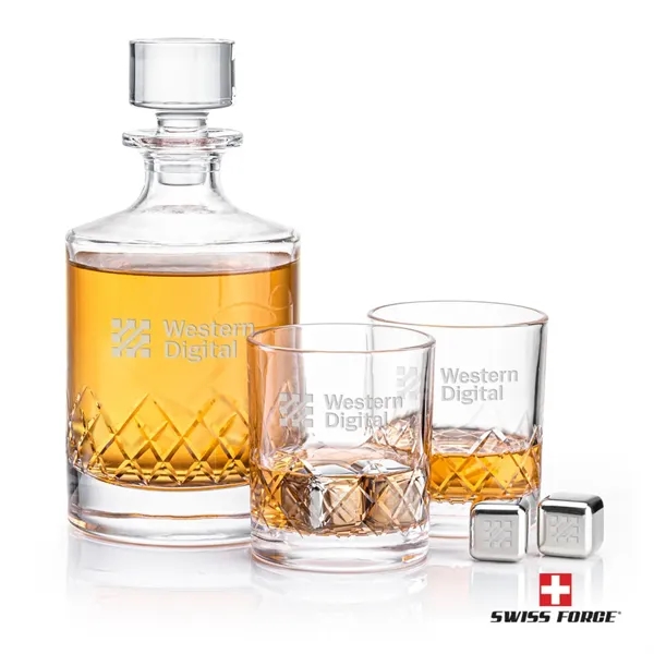 Heceta 3pc Decanter Set & S/S Ice Cubes... from ASI 84592 St Regis Group