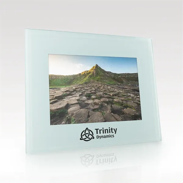 Glass picture frame that holds a 5" x 7" image with... from ASI 93986 Visions/Awardcraft