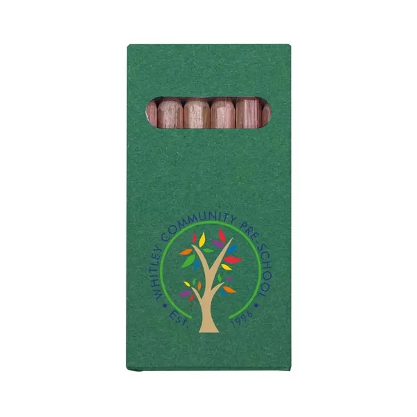 6-piece colored pencil set in kraft box with full color imprint.... from ASI 63549 Jornik Manufacturing Corp / Jornik