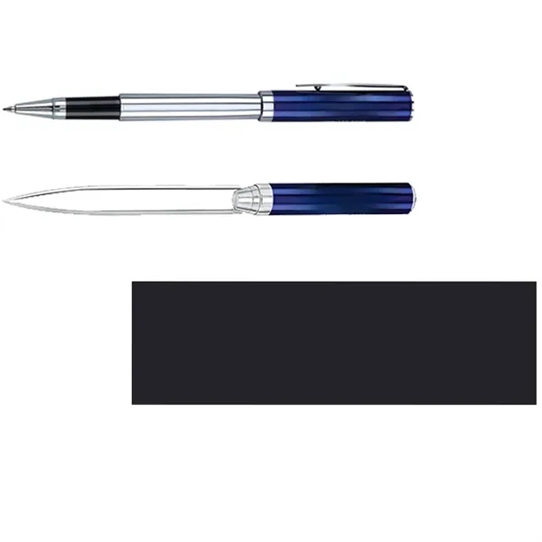 Letter opener and rollerball pen gift set inside a velvet cardboard... from ASI 39552 BEL Promo
